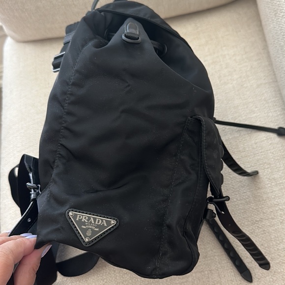 Prada Nylon Studded Vella Monochrome Backpack - Picture 5 of 15